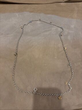 Silver-Tone Disc Charm Necklace - Women Jewelry